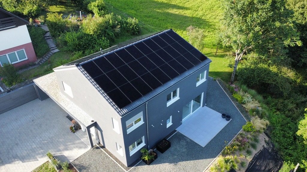 Dachansicht für Photovoltaik