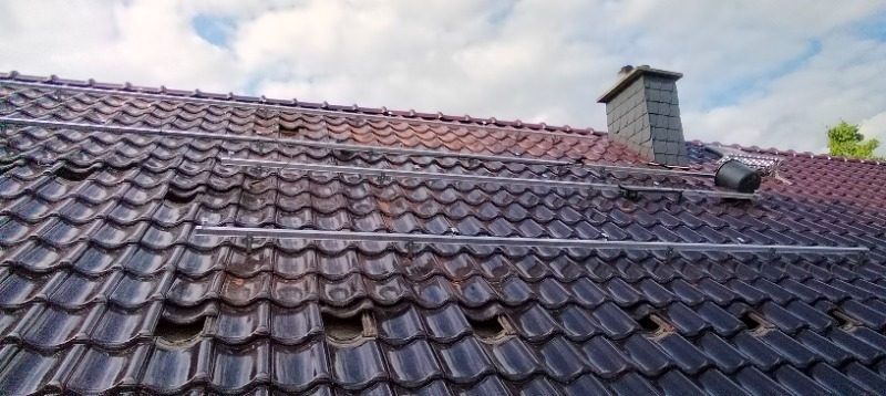 Unterkonstruktion während der Montage – Referenzprojekt in Bad Liebenwerda OT Zobersdorf