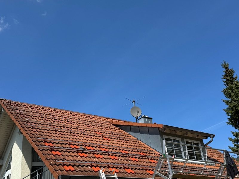 Unterkonstruktion während der Montage – Referenzprojekt in Bingen