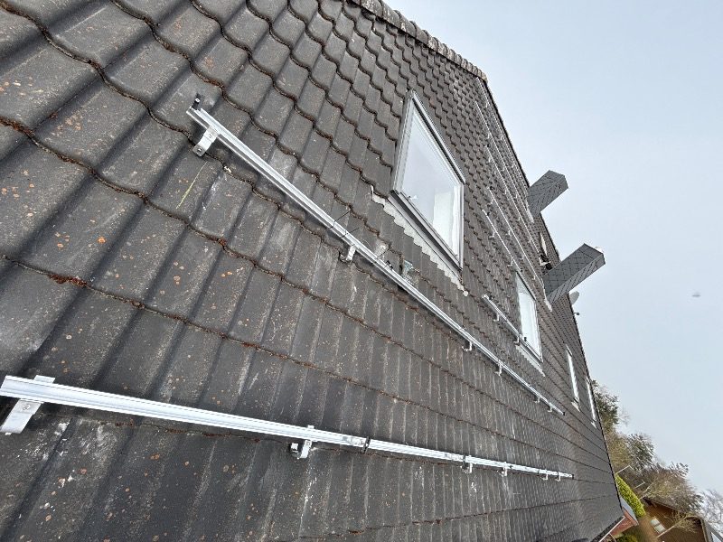 Unterkonstruktion während der Montage – Referenzprojekt in Handewitt