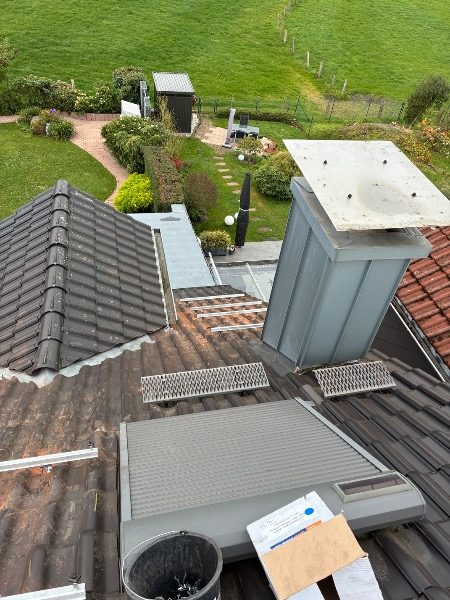 Unterkonstruktion während der Montage – Referenzprojekt in Mülheim an der Ruhr