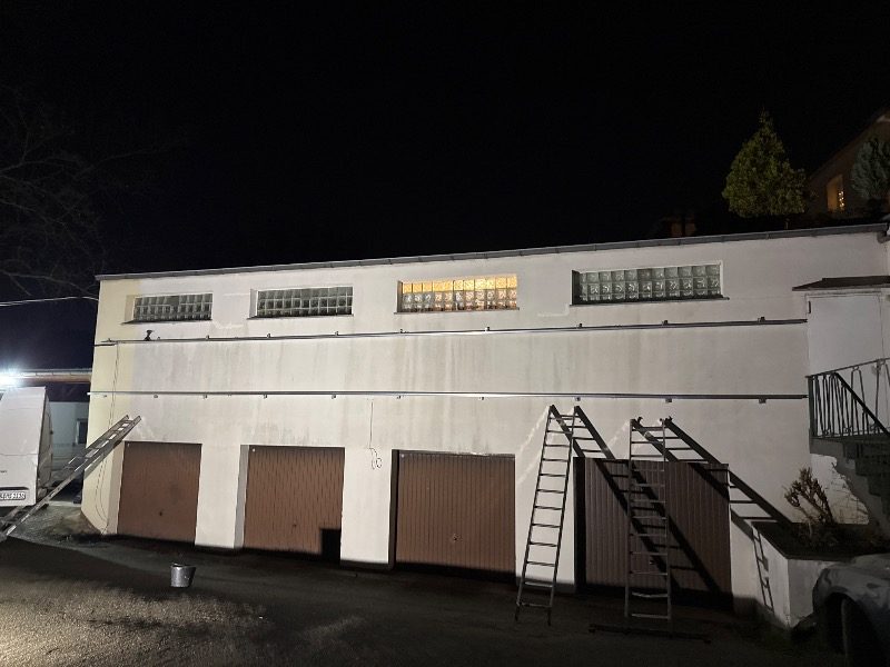 Unterkonstruktion während der Montage – Referenzprojekt in Mülheim an der Ruhr