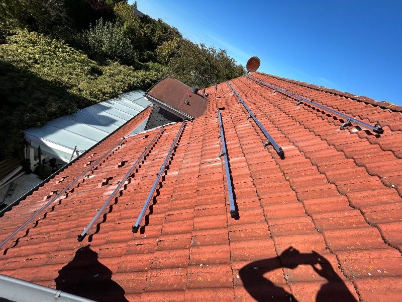 Unterkonstruktion während der Montage – Referenzprojekt in Stockelsdorf