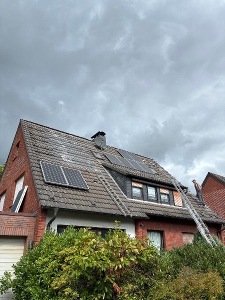 Unterkonstruktion während der Montage – Referenzprojekt in Waltrop